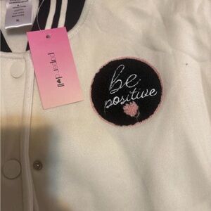 Paper Doll Black and White Varsity Jacket